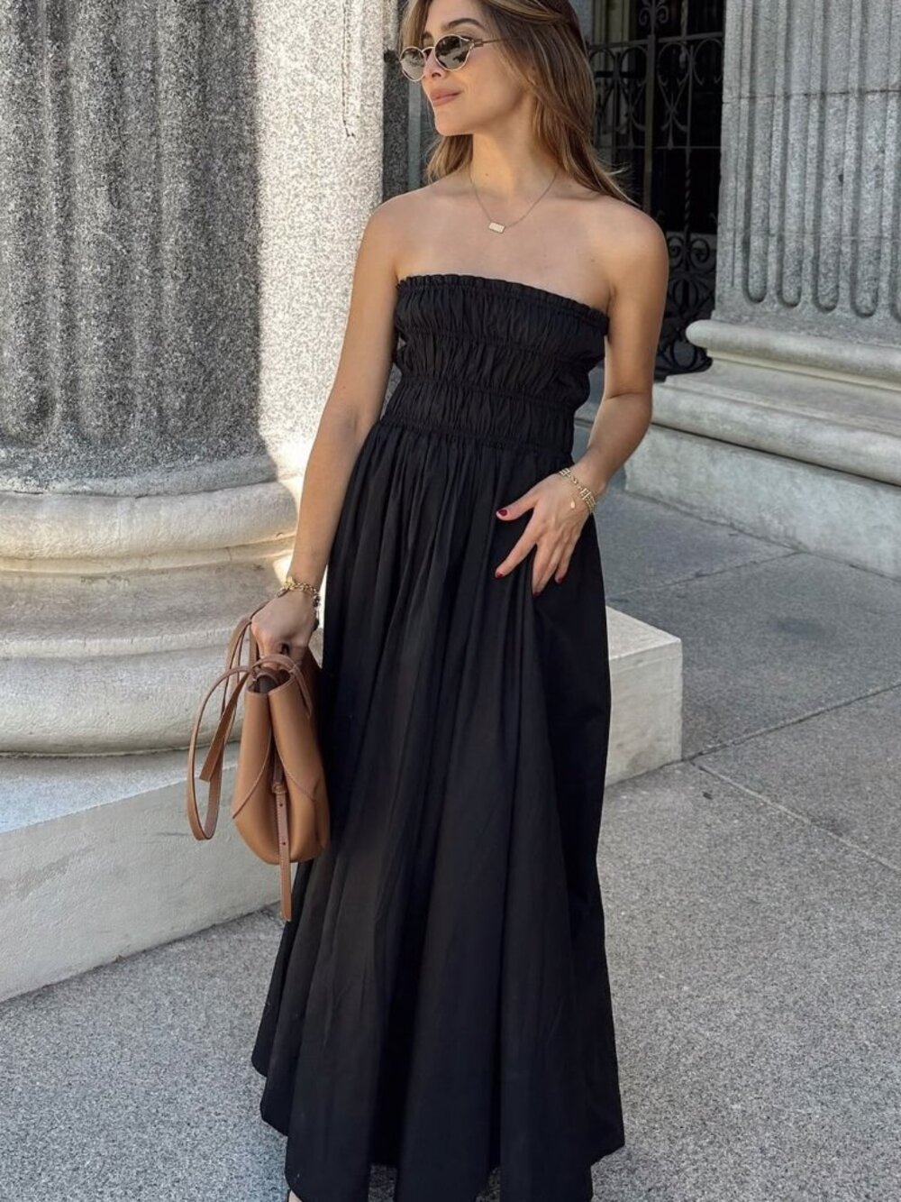 VRG GRL Eliana Maxi Dress - Black - Size US 8 (Large)